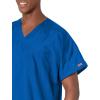 Cherokee Scrubs for Women and Men Unisex V-Neck Tunic Nursing Scrub Top with Chest Pocket, Tuckable Durable Fabric – 4777(Royal)