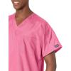 Cherokee Scrubs for Women and Men Unisex V-Neck Tunic Nursing Scrub Top with Chest Pocket, Tuckable Durable Fabric – 4777(Shocking Pink)