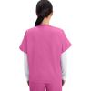 Cherokee Scrubs for Women and Men Unisex V-Neck Tunic Nursing Scrub Top with Chest Pocket, Tuckable Durable Fabric – 4777(Shocking Pink)