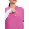 Cherokee Scrubs for Women and Men Unisex V-Neck Tunic Nursing Scrub Top with Chest Pocket, Tuckable Durable Fabric – 4777(Shocking Pink)