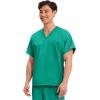 Cherokee Scrubs for Women and Men Unisex V-Neck Tunic Nursing Scrub Top with Chest Pocket, Tuckable Durable Fabric – 4777(Surgical Green)