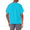 Cherokee Scrubs for Women and Men Unisex V-Neck Tunic Nursing Scrub Top with Chest Pocket, Tuckable Durable Fabric – 4777(Teal Blue)