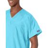 Cherokee Scrubs for Women and Men Unisex V-Neck Tunic Nursing Scrub Top with Chest Pocket, Tuckable Durable Fabric – 4777(Turquoise)