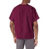 Cherokee Scrubs for Women and Men Unisex V-Neck Tunic Nursing Scrub Top with Chest Pocket, Tuckable Durable Fabric – 4777(Wine)