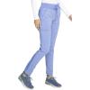 Cherokee Statement Women Scrubs Pant Mid Rise Tapered Leg Drawstring CK055(Ciel Blue)