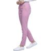 Cherokee Statement Women Scrubs Pant Mid Rise Tapered Leg Drawstring CK055(Rose Blossom)