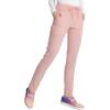 Cherokee Statement Women Scrubs Pant Mid Rise Tapered Leg Drawstring CK055(Rose Petal)