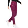 Cherokee Statement Women Scrubs Pant Mid Rise Tapered Leg Drawstring CK055(Wine)