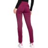 Cherokee Statement Women Scrubs Pant Mid Rise Tapered Leg Drawstring CK055(Wine)