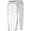 Cherokee Statement Women Scrubs Pant Mid Rise Tapered Leg Pull-on CK175(Wine)