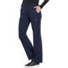Cherokee Statement Women Scrubs Pant Natural Rise Flare Leg CK060(Navy)