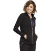 Cherokee Statement Women Warm Up Scrubs Jacket Zip Front CK365(Black)