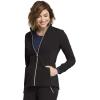 Cherokee Statement Women Warm Up Scrubs Jacket Zip Front CK365(Black)