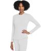 Cherokee Underscrub Long Sleeve Women’s Knit Tee Nursing Underscrubs Crew Neck Layering Top for Women – CK773(Black / White – 2 Pack)