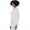 Cherokee Underscrub Long Sleeve Women’s Knit Tee Nursing Underscrubs Crew Neck Layering Top for Women – CK773(Black / White – 2 Pack)