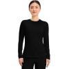 Cherokee Underscrub Long Sleeve Women’s Knit Tee Nursing Underscrubs Crew Neck Layering Top for Women – CK773(Black / White / Navy – 3 Pack)