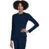Cherokee Underscrub Long Sleeve Women’s Knit Tee Nursing Underscrubs Crew Neck Layering Top for Women – CK773(Black / White / Navy – 3 Pack)