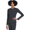 Cherokee Underscrub Long Sleeve Women’s Knit Tee Nursing Underscrubs Crew Neck Layering Top for Women – CK773(Black / White / Pewter – 3 Pack)