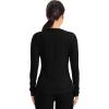 Cherokee Underscrub Long Sleeve Women’s Knit Tee Nursing Underscrubs Crew Neck Layering Top for Women – CK773(Black)