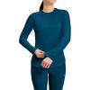 Cherokee Underscrub Long Sleeve Women’s Knit Tee Nursing Underscrubs Crew Neck Layering Top for Women – CK773(Caribbean Blue)