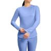 Cherokee Underscrub Long Sleeve Women’s Knit Tee Nursing Underscrubs Crew Neck Layering Top for Women – CK773(Ciel Blue)