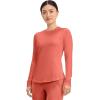 Cherokee Underscrub Long Sleeve Women’s Knit Tee Nursing Underscrubs Crew Neck Layering Top for Women – CK773(Coral Rush)