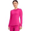 Cherokee Underscrub Long Sleeve Women’s Knit Tee Nursing Underscrubs Crew Neck Layering Top for Women – CK773(Electric Pink)