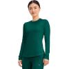 Cherokee Underscrub Long Sleeve Women’s Knit Tee Nursing Underscrubs Crew Neck Layering Top for Women – CK773(Hunter Green)