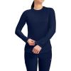 Cherokee Underscrub Long Sleeve Women’s Knit Tee Nursing Underscrubs Crew Neck Layering Top for Women – CK773(Navy)