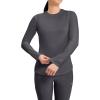 Cherokee Underscrub Long Sleeve Women’s Knit Tee Nursing Underscrubs Crew Neck Layering Top for Women – CK773(Pewter)