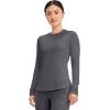 Cherokee Underscrub Long Sleeve Women’s Knit Tee Nursing Underscrubs Crew Neck Layering Top for Women – CK773(Pewter)