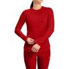 Cherokee Underscrub Long Sleeve Women’s Knit Tee Nursing Underscrubs Crew Neck Layering Top for Women – CK773(Red)