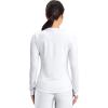 Cherokee Underscrub Long Sleeve Women’s Knit Tee Nursing Underscrubs Crew Neck Layering Top for Women – CK773(White – 2 Pack)