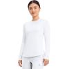 Cherokee Underscrub Long Sleeve Women’s Knit Tee Nursing Underscrubs Crew Neck Layering Top for Women – CK773(White)