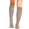 Cherokee Unisex Knee High Compression Socks 15–20 mmHg, Arch Support, Moisture-Wicking, 1 Pair – LXSUPPORT(Bright Space)