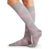 Cherokee Unisex Knee High Compression Socks 15–20 mmHg, Arch Support, Moisture-Wicking, 1 Pair – LXSUPPORT(Twisted Shocking Pink)