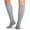 Cherokee Unisex Knee High Compression Socks 15–20 mmHg, Arch Support, Moisture-Wicking, 1 Pair – LXSUPPORT(Twisted Turquoise)