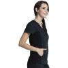 Cherokee V-Neck Knit Panel Scrub Top for Women Modern Classic Fit with Stretch Side Panels & Kangaroo Pocket – WW2875(Black)