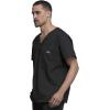 Cherokee V-Neck Men’s Scrub Top with Chest Pocket, Durable, Fade Resistant and Easy Care(Black)
