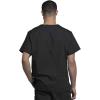 Cherokee V-Neck Men’s Scrub Top with Chest Pocket, Durable, Fade Resistant and Easy Care(Black)