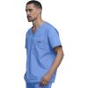 Cherokee V-Neck Men’s Scrub Top with Chest Pocket, Durable, Fade Resistant and Easy Care(Ceil)