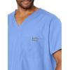 Cherokee V-Neck Men’s Scrub Top with Chest Pocket, Durable, Fade Resistant and Easy Care(Ceil)