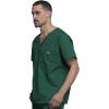 Cherokee V-Neck Men’s Scrub Top with Chest Pocket, Durable, Fade Resistant and Easy Care(Hunter)