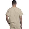Cherokee V-Neck Men’s Scrub Top with Chest Pocket, Durable, Fade Resistant and Easy Care(Khaki)