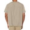 Cherokee V-Neck Men’s Scrub Top with Chest Pocket, Durable, Fade Resistant and Easy Care(Khaki)