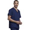 Cherokee V-Neck Men’s Scrub Top with Chest Pocket, Durable, Fade Resistant and Easy Care(Navy)