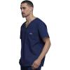 Cherokee V-Neck Men’s Scrub Top with Chest Pocket, Durable, Fade Resistant and Easy Care(Navy)