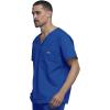 Cherokee V-Neck Men’s Scrub Top with Chest Pocket, Durable, Fade Resistant and Easy Care(Royal)