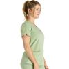 Cherokee V-Neck Scrub Top for Women with 2 Pockets Knit Insets and Notch at The Shirttail Hem for Comfort – CK837A(Cool Cucumber)