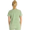 Cherokee V-Neck Scrub Top for Women with 2 Pockets Knit Insets and Notch at The Shirttail Hem for Comfort – CK837A(Cool Cucumber)